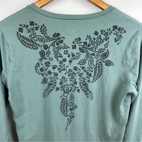 Patagonia Long Sleeve Floral Green T shirt - Picture 4 of 7